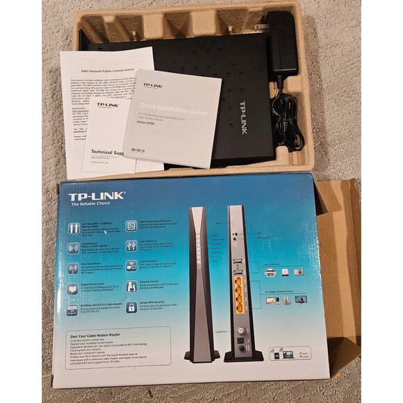 TP-LINK AC 1750 Wireless Dual Band DOCSIS 3.0 Cable Modem Router - Picture 5 of 5